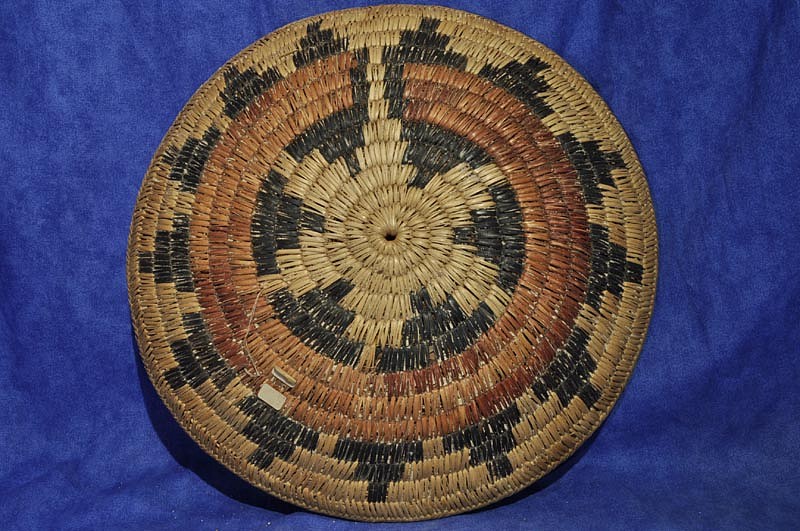 02 - Indian Baskets, Navajo Basketry: c. 1950 Ceremonial Wedding Tray (13 3/8" d)
c. 1950