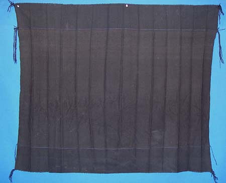 01 - Navajo Textiles, Zuni Weaving: Black Manta, Mint Condition (42.5" x 50")