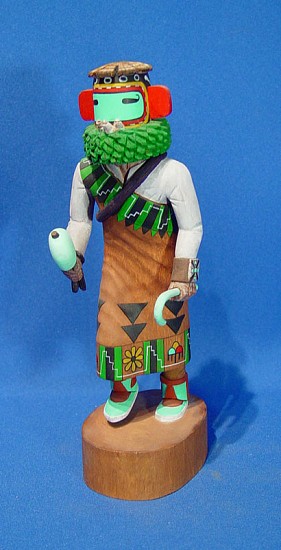 05 - Kachinas and Dolls, Hopi Kachina: Koroasta "Dress" by Hershel Talashoma Jr. (9.25")
Hand Carved and Painted Cottonwood Root