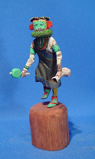 05 - Kachinas and Dolls, Hopi Kachina: Koroasta "Dresser" by Watson Namoki (5.75")
Hand Carved and Painted Cottonwood Root