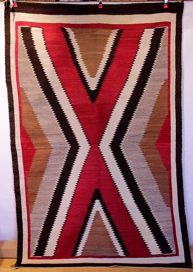 01 - Navajo Textiles, Navajo Rug: Large Ganado with X Motif
c. 1920, Handspun wool