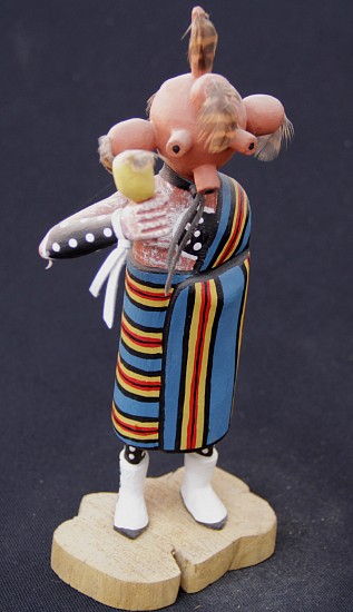 05 - Kachinas and Dolls, Navajo Kachina: Toson Koyemsi "Mudhead" by Yazzie Family (10")
Cottonwood root