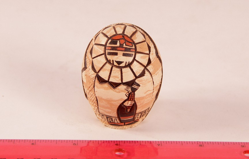 03 - Pueblo Pottery, Hopi Pottery: c. 1980s Egg by Delmar Polacca Nampeyo (3" ht x 2" d)
c. 1980s