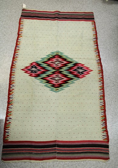 01 - Navajo Textiles, Antique Mexican Blanket: c. 1880 Saltillo Serape (40" x 74")
c. 1880
