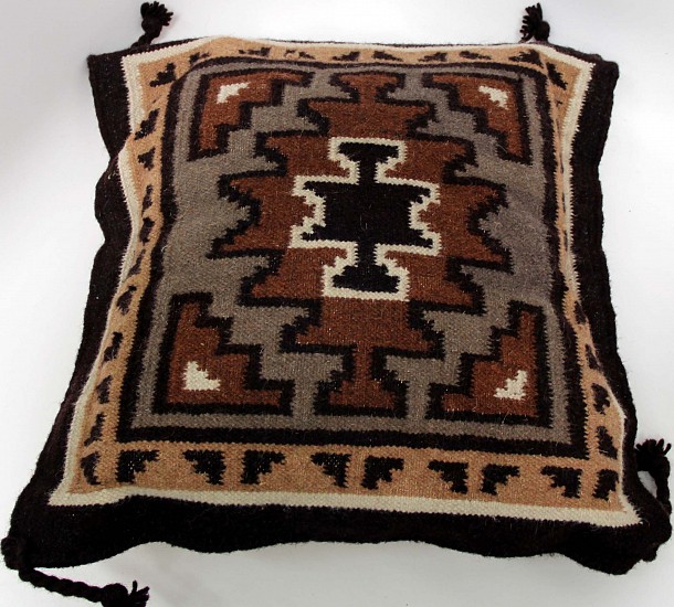 14- Non-Navajo Textiles, Pillow Cover: Southwest Area, Two Grey Hills (21" x 21")
Contemporary, Wool Warp and Weft