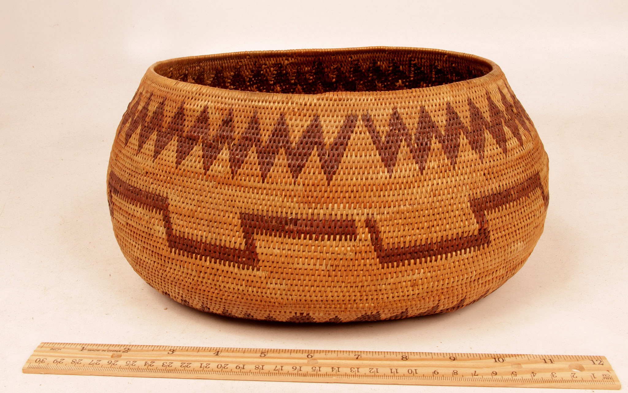 02 Indian Baskets Miniature Pomo Basketry Feather basket by